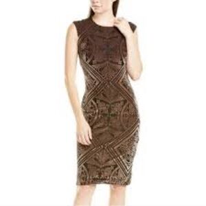 Vince Camuto Velvet Flocked Cap Sleeve Sheath Dress – Size 10 (NWT)
